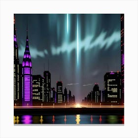 City Flow Lights and Life in Harmony Canvas Print