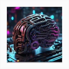 Cyborg Brain 22 Canvas Print