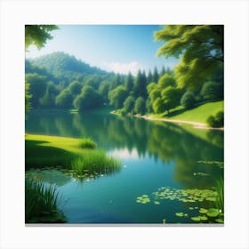 Peaceful Countryside Lake 2023 11 07t103903 Canvas Print
