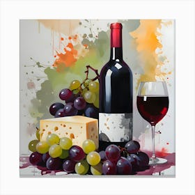 Cheese and Wine Canvas Print
