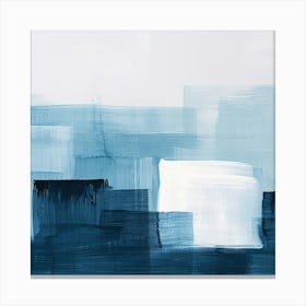 Abstract In Blue And White Canvas Print