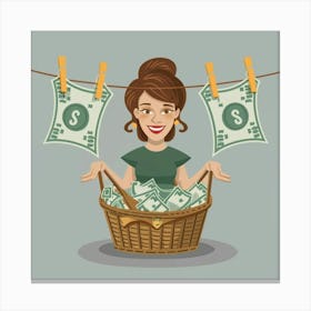 Money Laundering Canvas Print