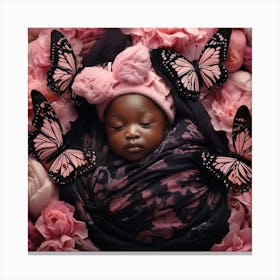 Baby In Pink 1 Canvas Print