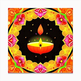 Diwali Greeting 3 Canvas Print