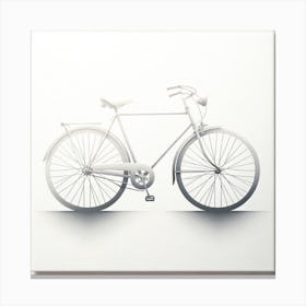 Bicycle On A White Background Canvas Print