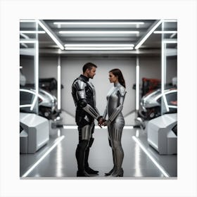 Futuristic Couple 161 Canvas Print