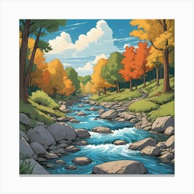 Flowing River Canvas Print