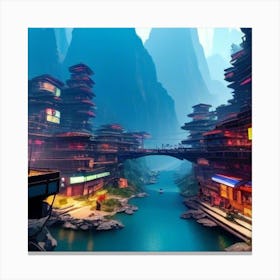 Futuristic City Canvas Print