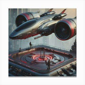 Futuristic Spaceship 4 Canvas Print