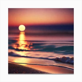 Sunset On The Beach 403 Canvas Print