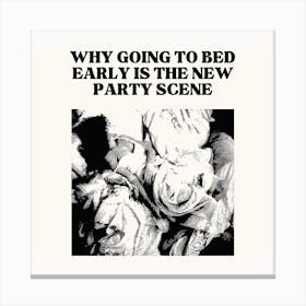 Party Scene Square Canvas Print