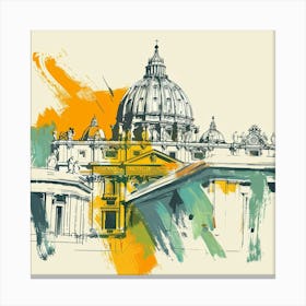 A Vatican City Expressive Strokes Illustration 1720445224 1 Canvas Print