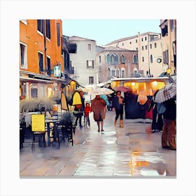 Venice in the Rain Canvas Print