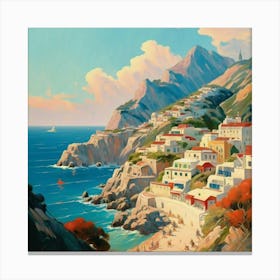 Vintage Travel Poster Art Print 1 Canvas Print