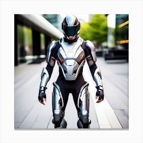Building A Strong Futuristic Suit Like The One In The Image Requires A Significant Amount Of Expertise, Resources, And Time 14 Canvas Print