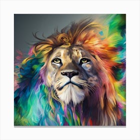 Colorful Lion Canvas Print