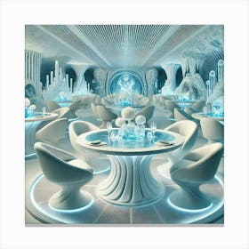 An Interior Scene Showcasing Elegant Frost Sculpte Canvas Print