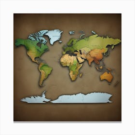 Default Create Unique Design Of World Map 3 Canvas Print