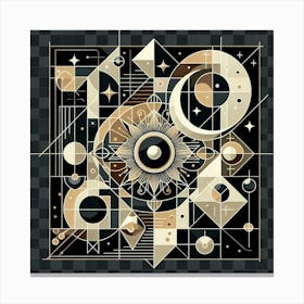 Geometric Abstract Painting Canvas Print