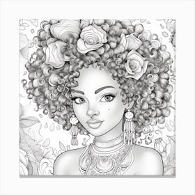 Afro Haired Girl 1 Canvas Print