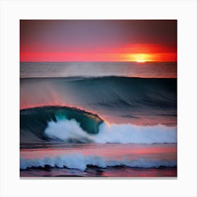 Sunset At The Beach 319 Canvas Print