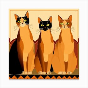 Three Cats Canvas Print