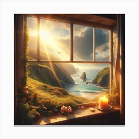 Sunrise From The Window Canvas Print