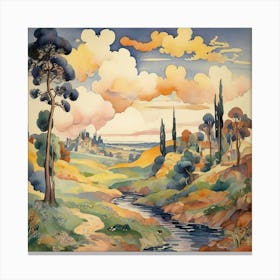 Landscapes 1905 Henri Edmond Cross Cartoon Art Print 1 1 Canvas Print