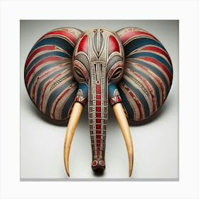 Tribal African Art Elephant Canvas Print