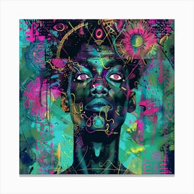 Man With A Rainbow Head Canvas Print