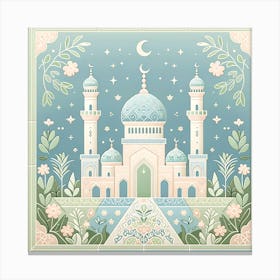 Soft coloured Mosque Canvas Print