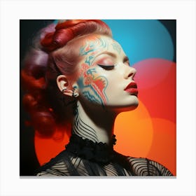 Tattooed Woman 3 Canvas Print