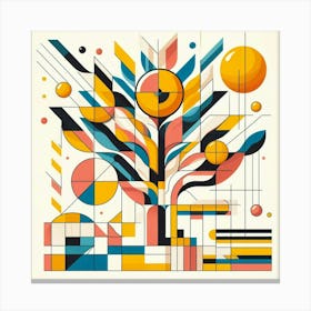 Abstract modernist Lemon tree 3 Canvas Print