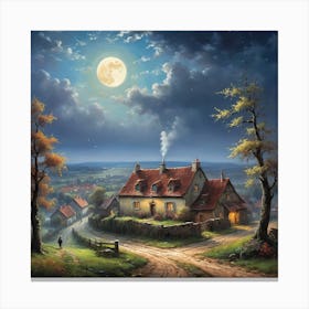 Night In The Country Canvas Print