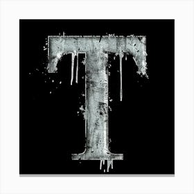 Letter T Made of Iron Canvas Print