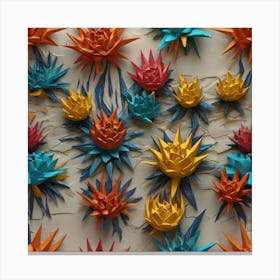 Origami Flowers Canvas Print