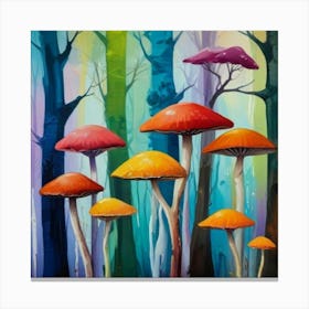 1000016743portrait of abstract colorful painting mushrooms art Canvas Print