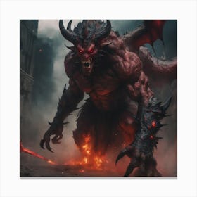 Demons In The City Canvas Print