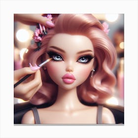 Barbie Doll Makeup Canvas Print