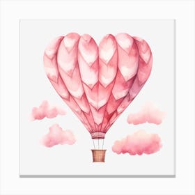 Pink Hot Air Balloon 1 Canvas Print