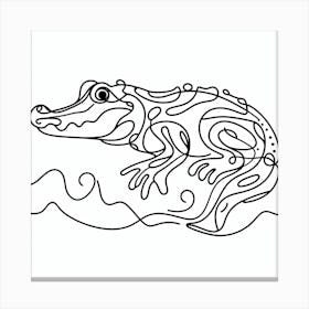 Crocodile Picasso style Canvas Print