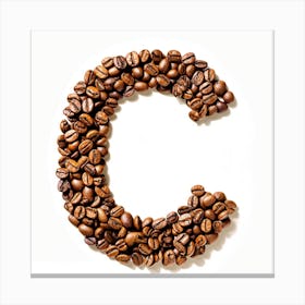 Coffee Beans Letter C Canvas Print
