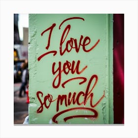 I Love You So Much (4) Canvas Print