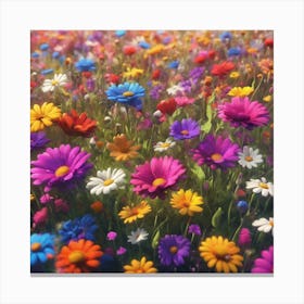 Field Of Flowers 1 Canvas Print