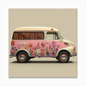 Floral Van Canvas Print