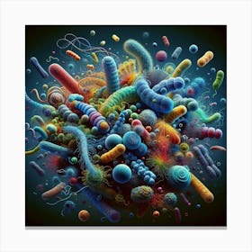 Bacteria - 3d Illustration Canvas Print