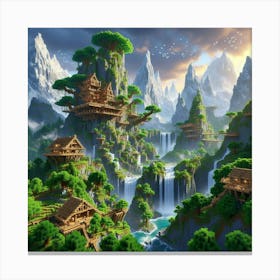 Minecraft Village 2 Canvas Print