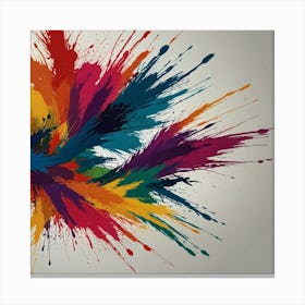 Colorful Paint Splatter 2 Canvas Print