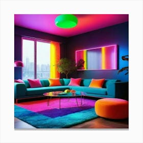 Colorful Living Room Canvas Print