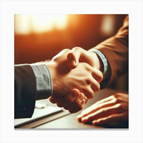 Two Businessmen Shaking Hands 1 Canvas Print